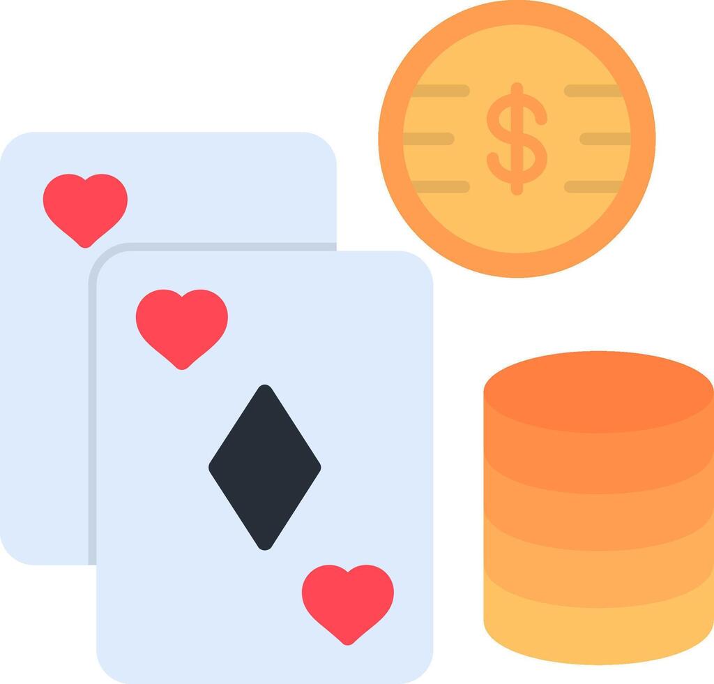 Poker Flat Icon vector
