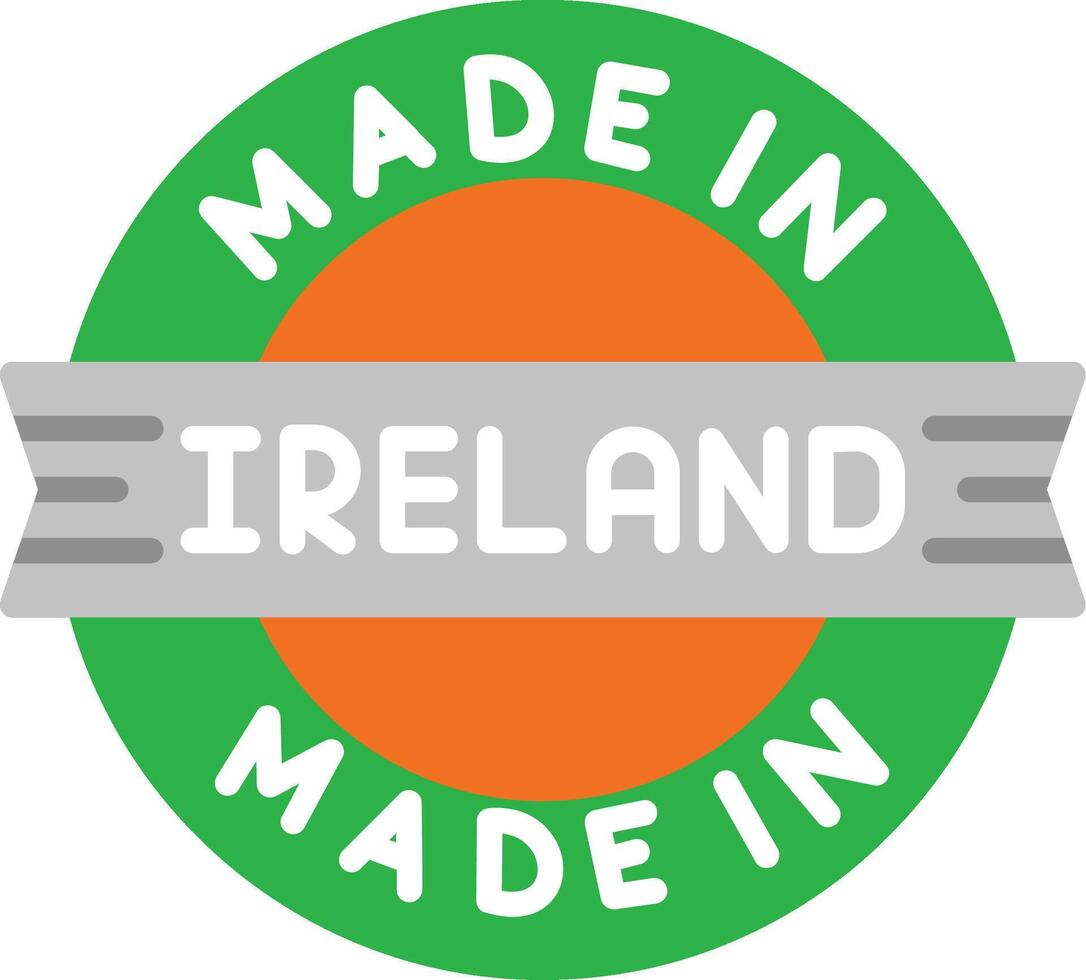 Made In Ireland Flat Icon vector