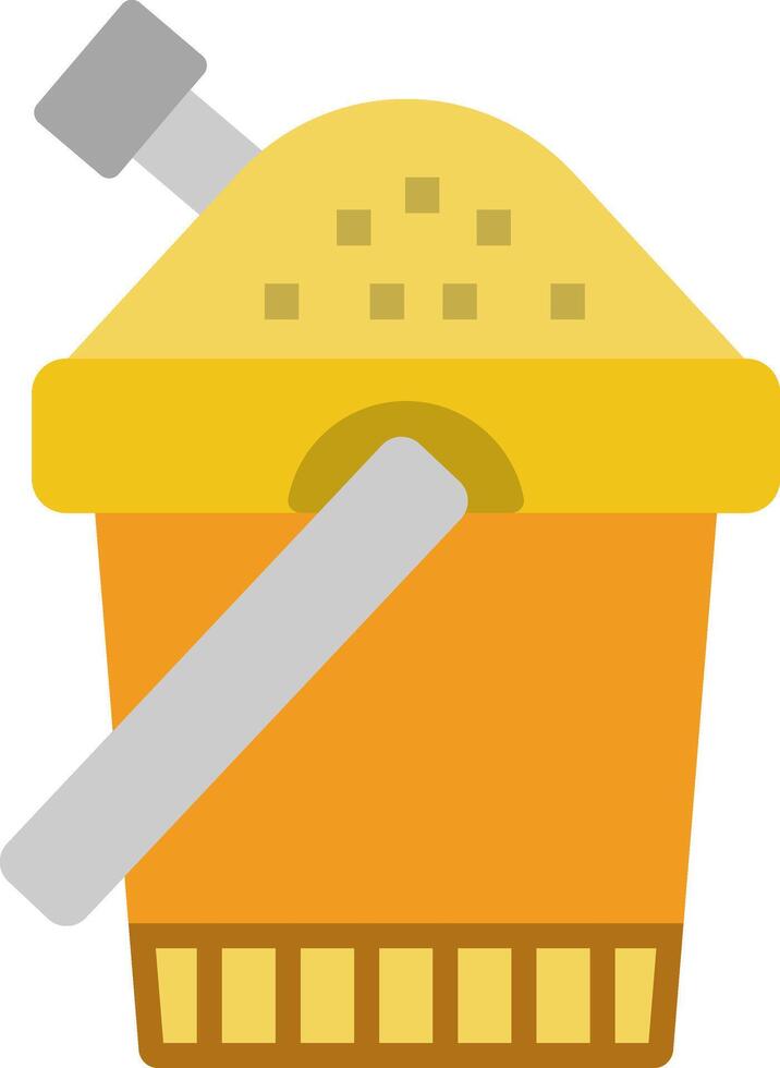 Sand Bucket Flat Icon vector