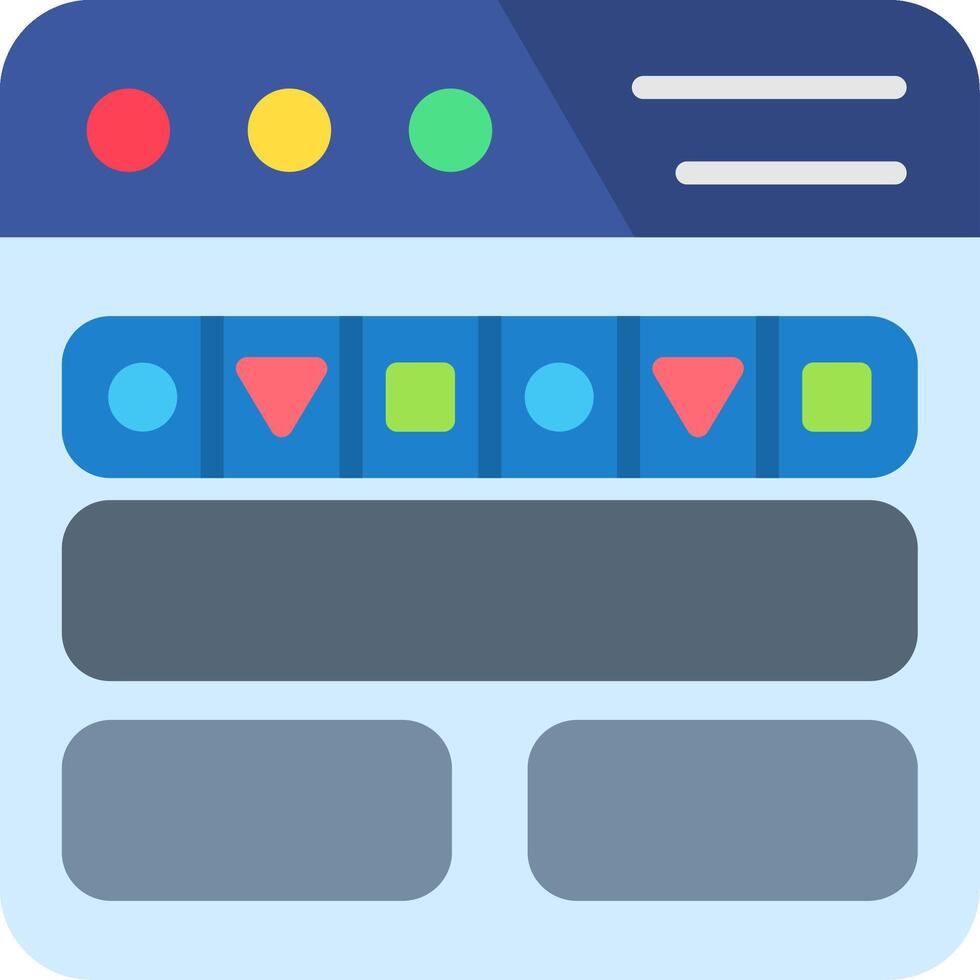 Navigation Bar Flat Icon vector