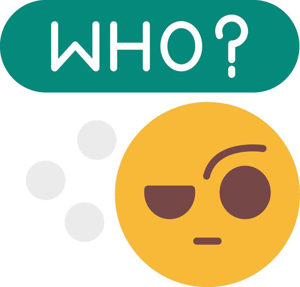 Who Flat Icon vector