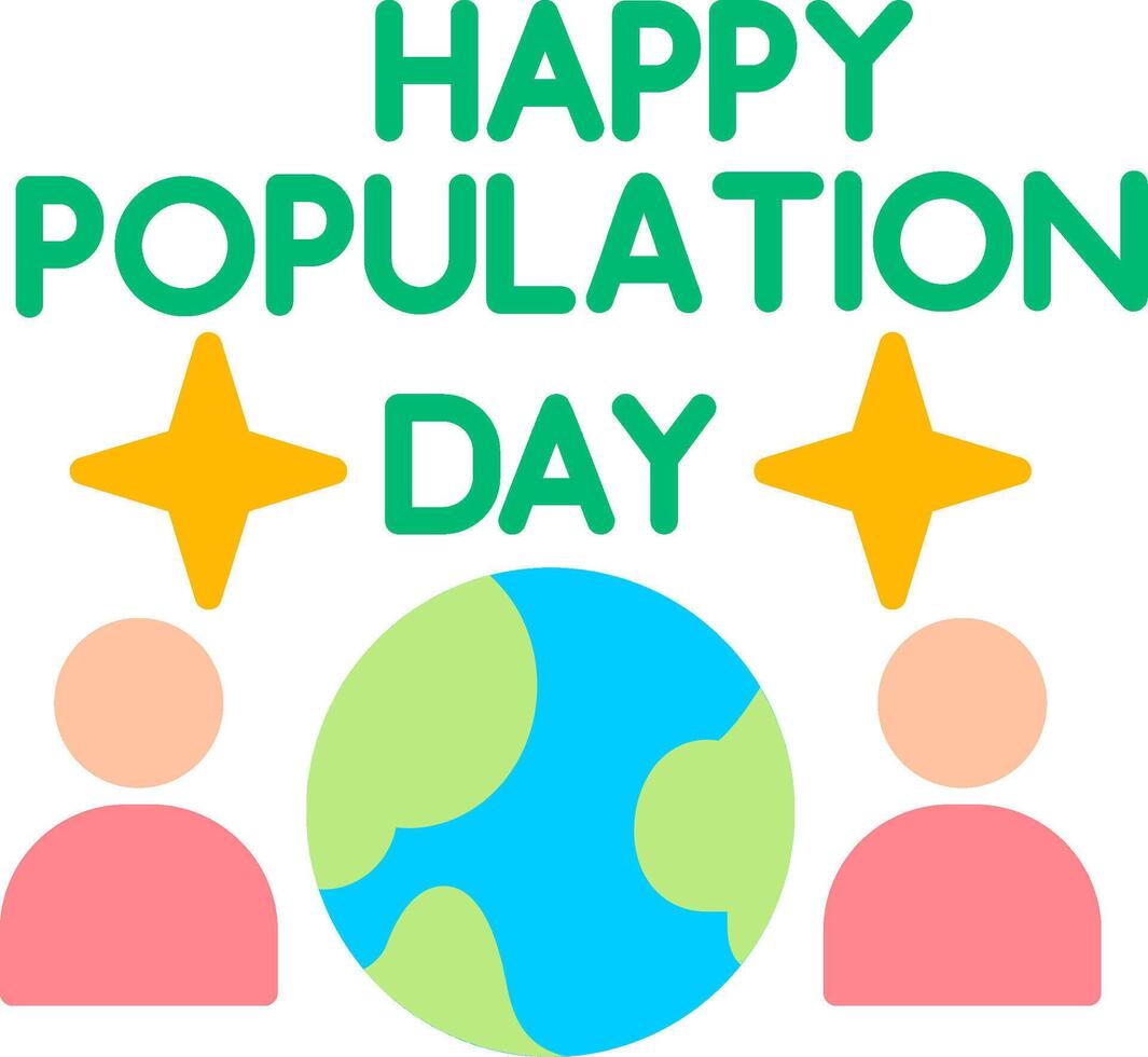 World Population Day Flat Icon vector