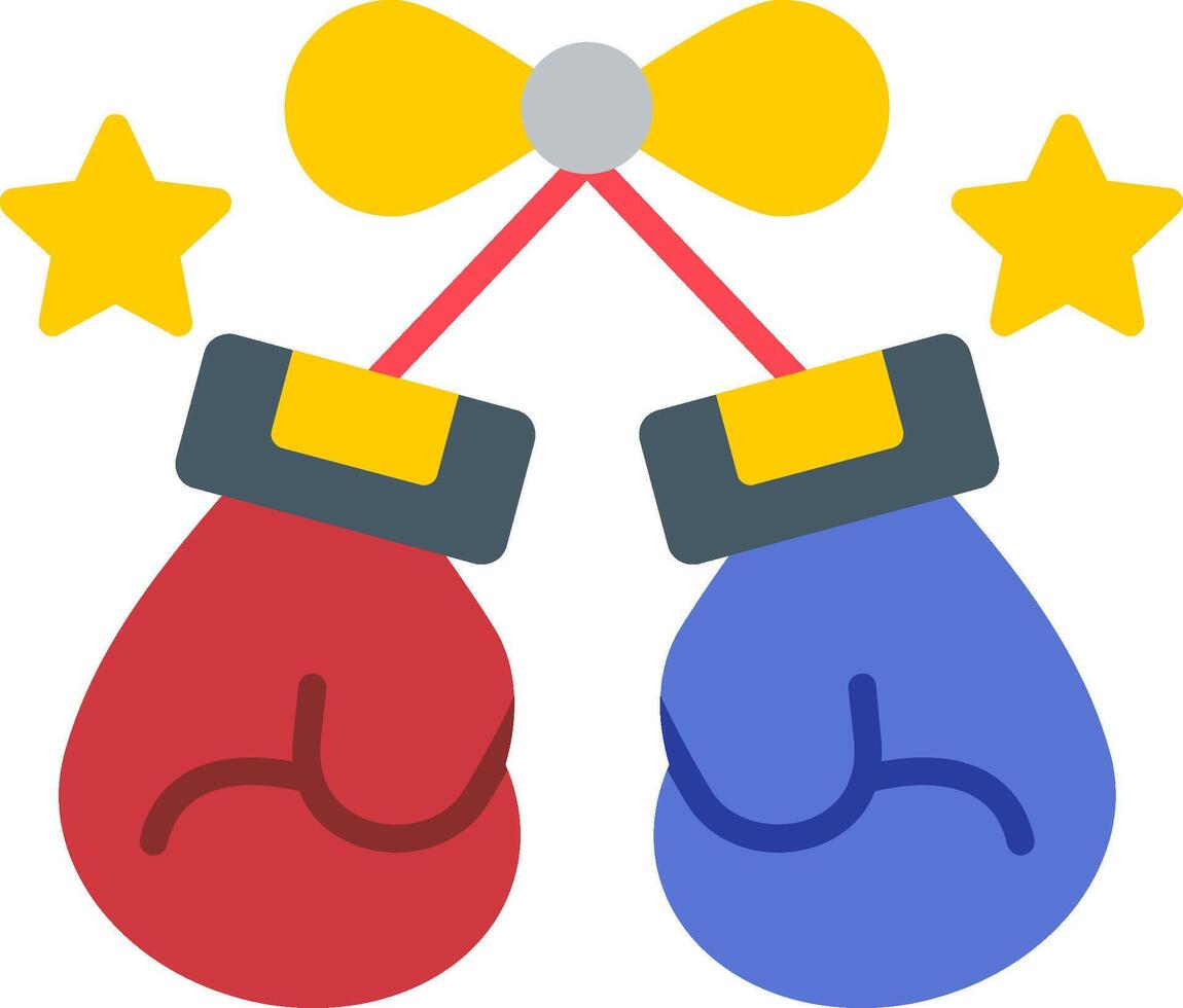 Boxing Gloves Flat Icon vector