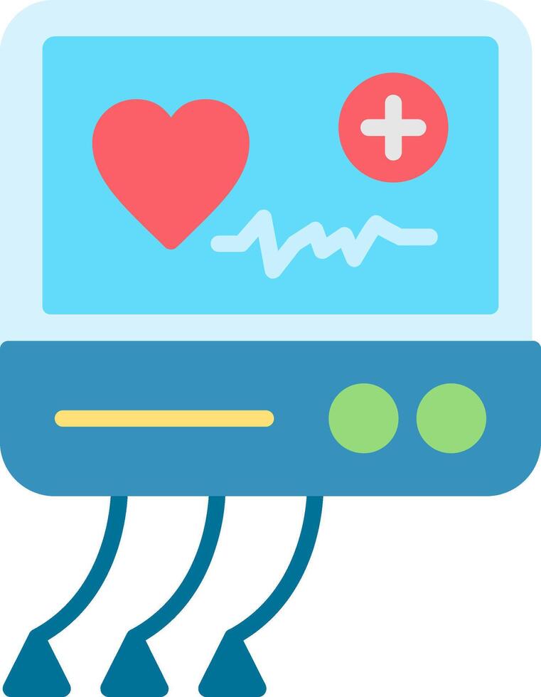Electrocardiogram Flat Icon vector