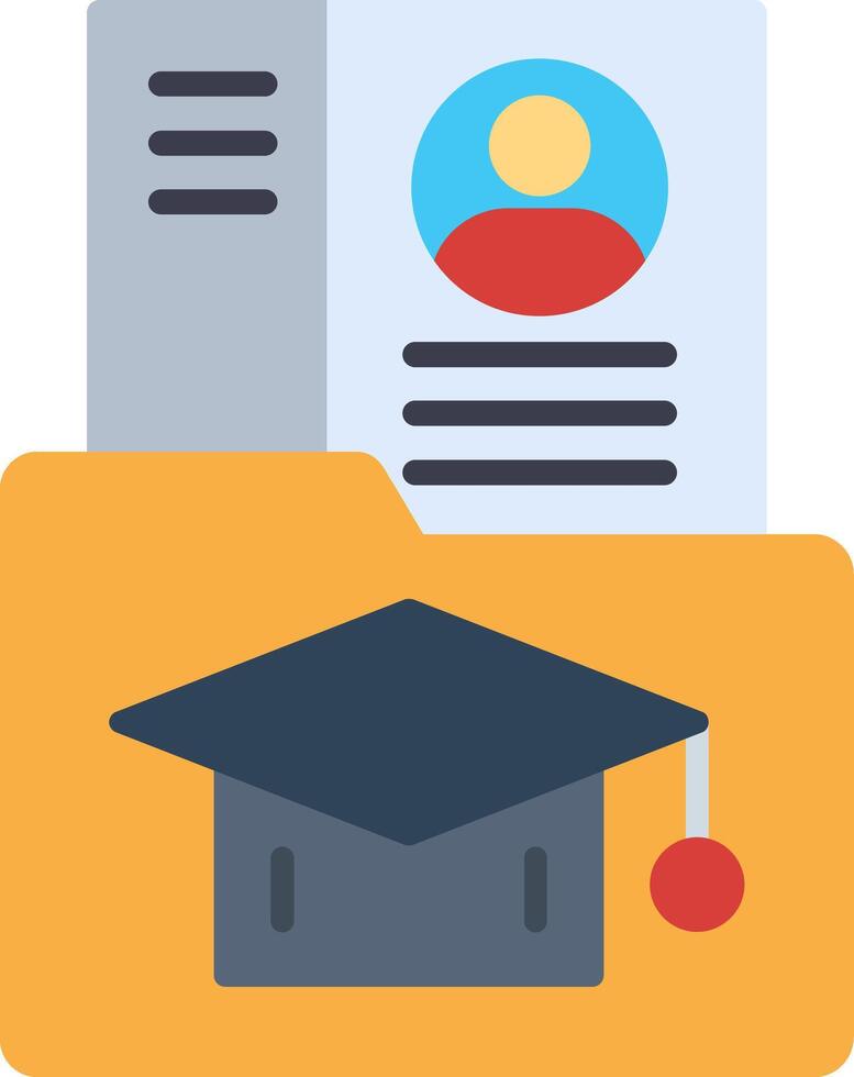Curriculum Flat Icon vector