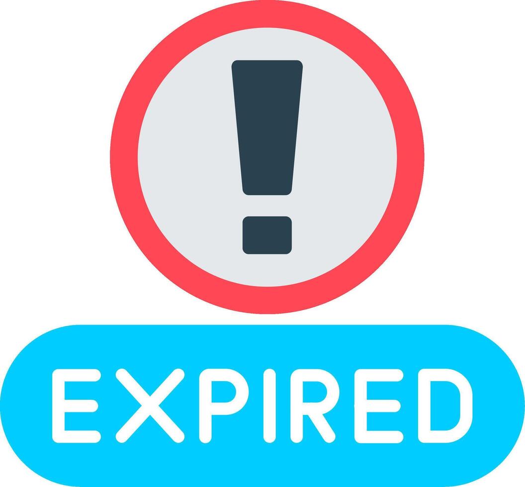 Expired Flat Icon vector