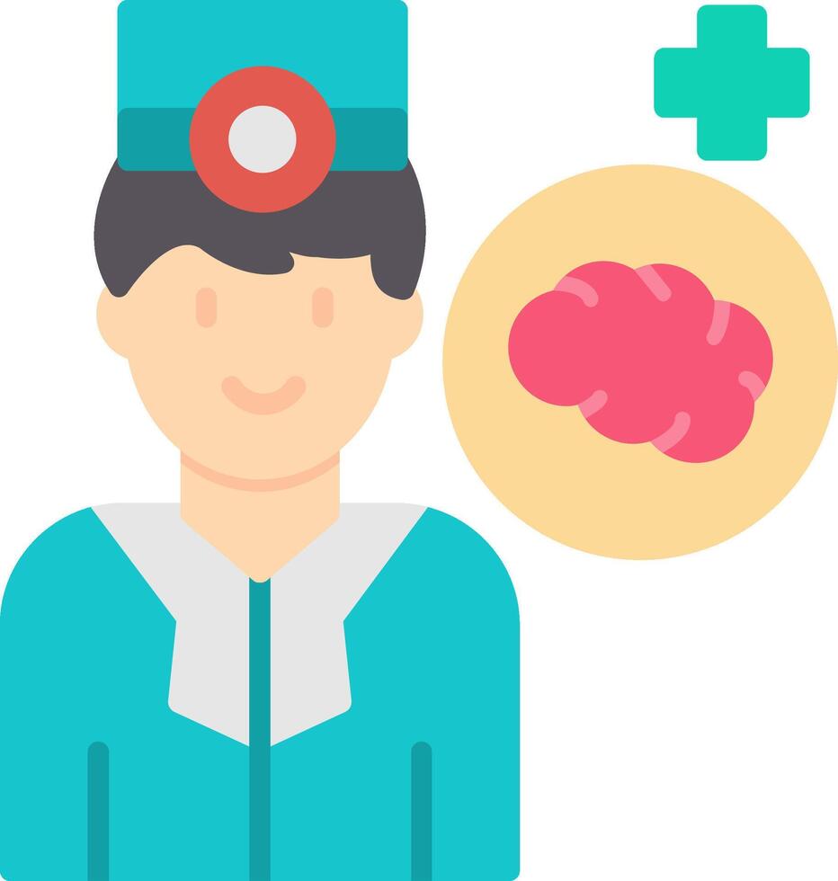 Neurologist Flat Icon vector