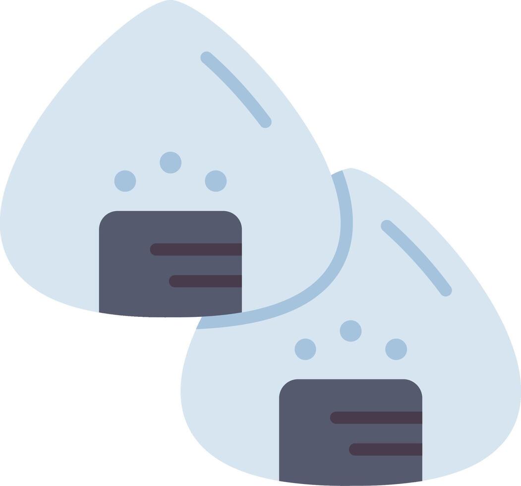 Onigiri Flat Icon vector
