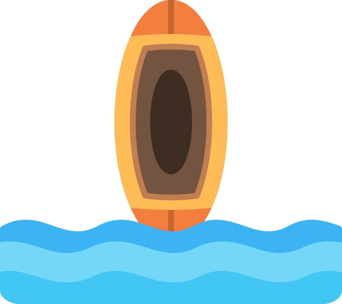 Surfboard Flat Icon vector