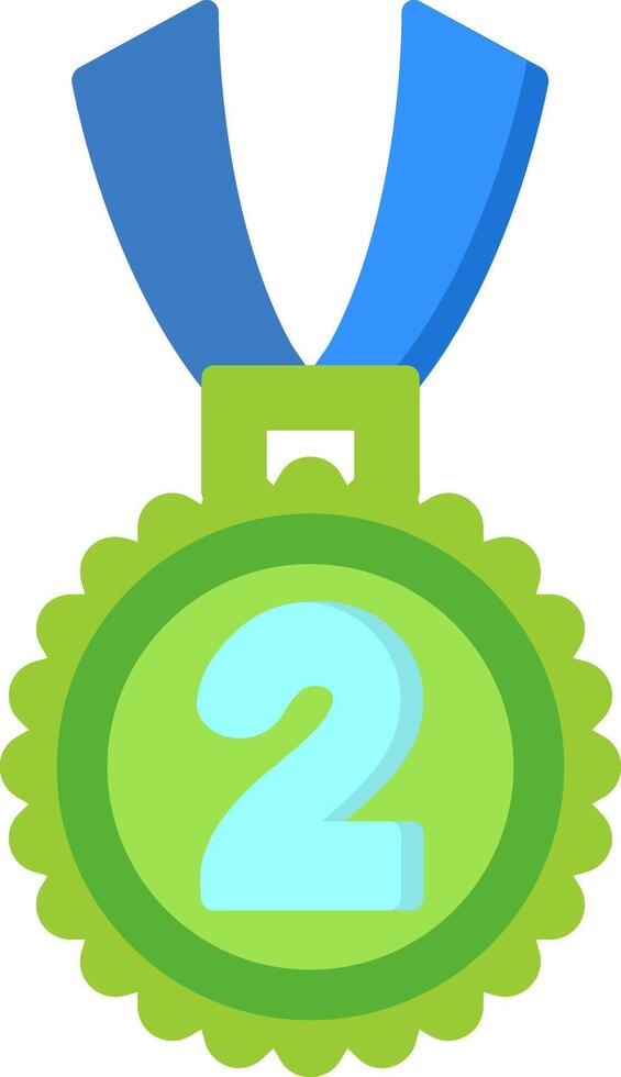 2nd Prize Flat Icon vector