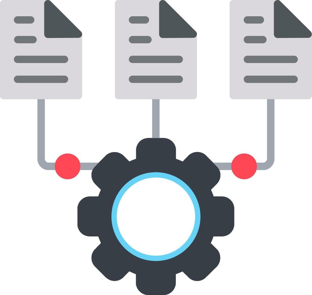 Data Integration Flat Icon vector