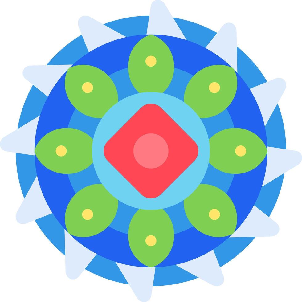 Mandala Flat Icon vector