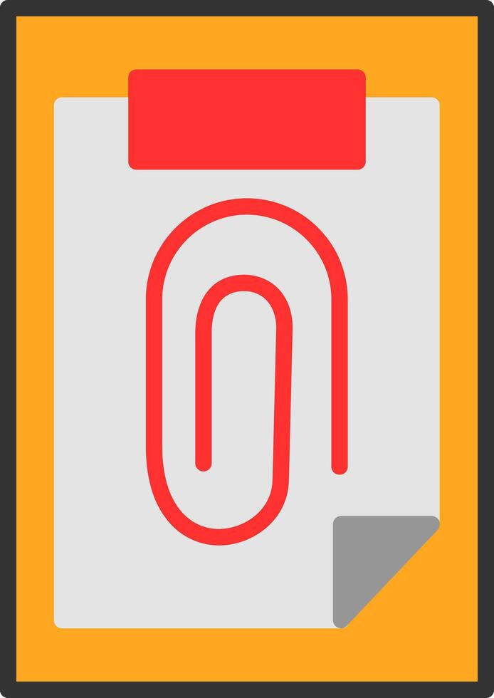 Paper Clip Flat Icon vector