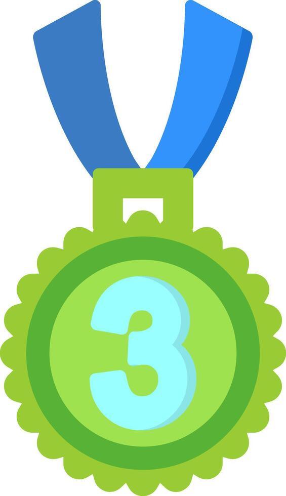 3rd Prize Flat Icon vector