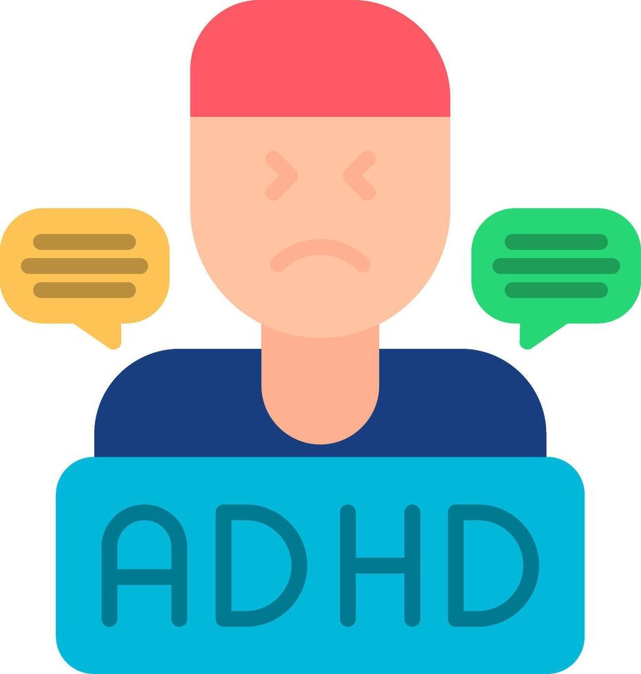 Adhd Flat Icon vector
