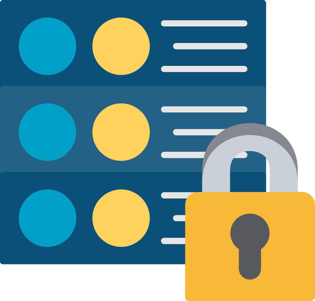 Secure Data Flat Icon vector