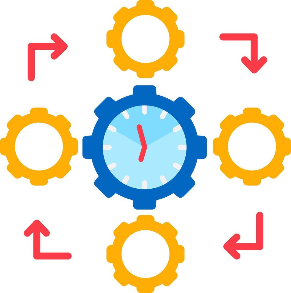Busy Flat Icon vector