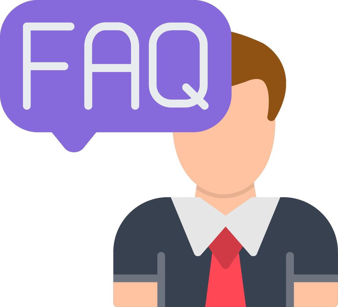 Faq Flat Icon vector