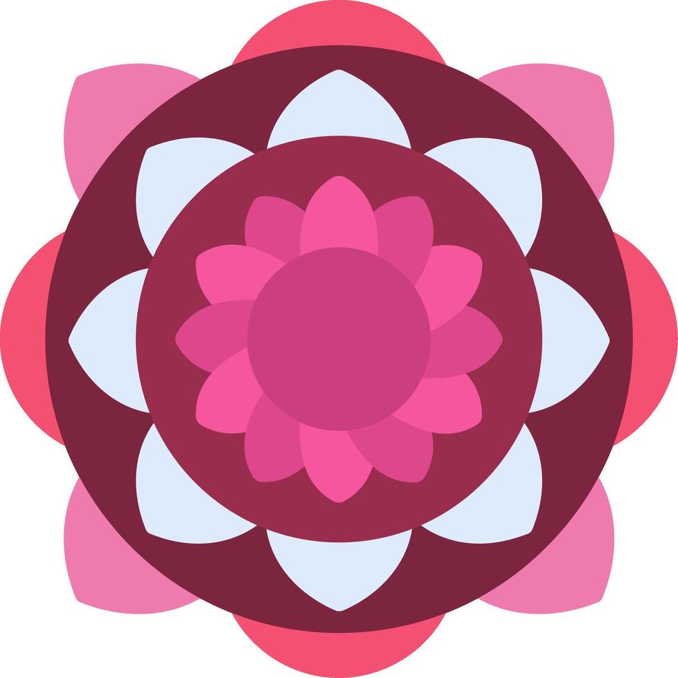 Mandala Flat Icon vector