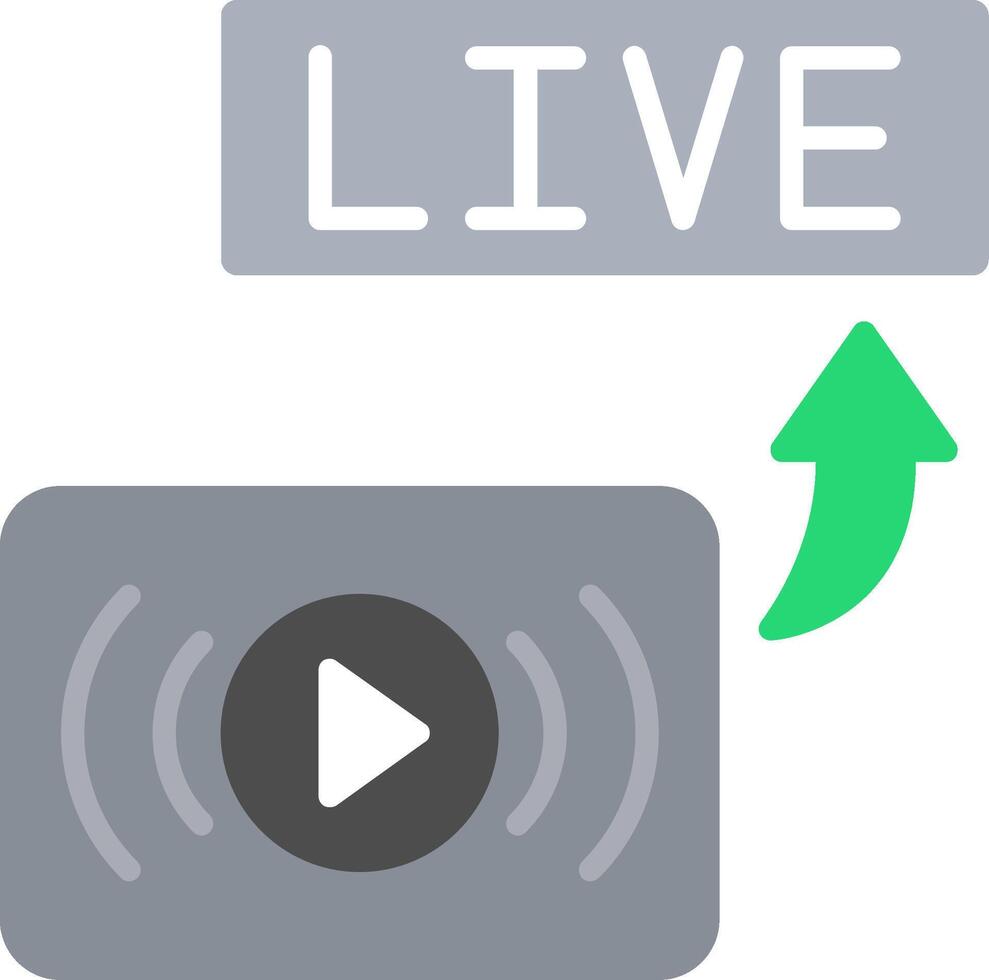 Live Flat Icon vector