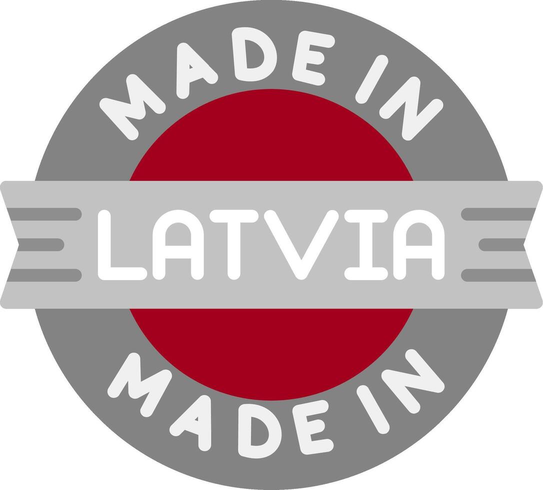 Made In Latvia Flat Icon vector
