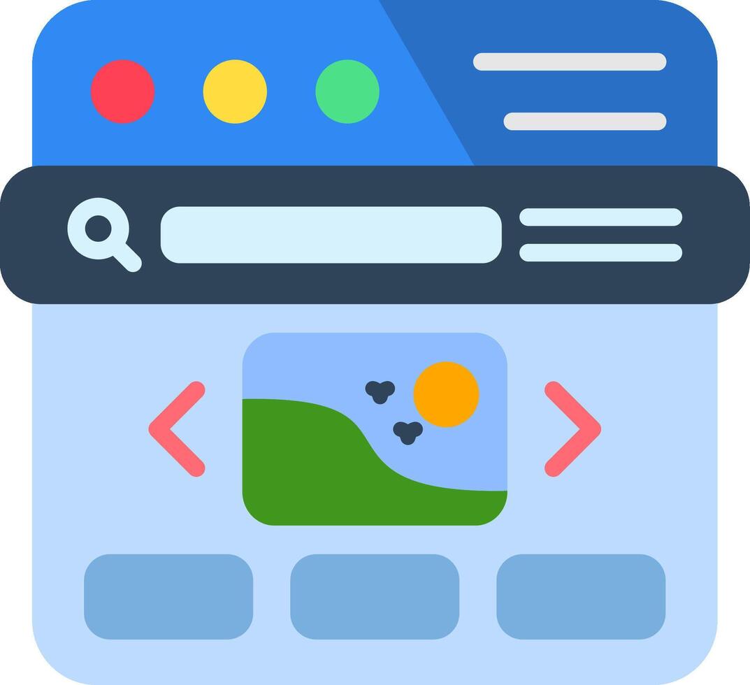 Slider Flat Icon vector