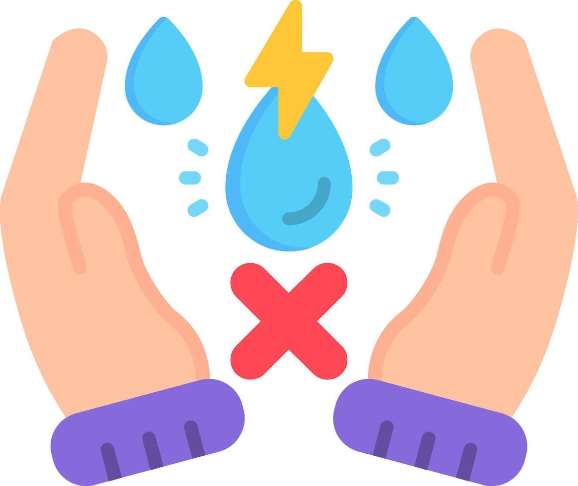 Water Scarcity Flat Icon vector