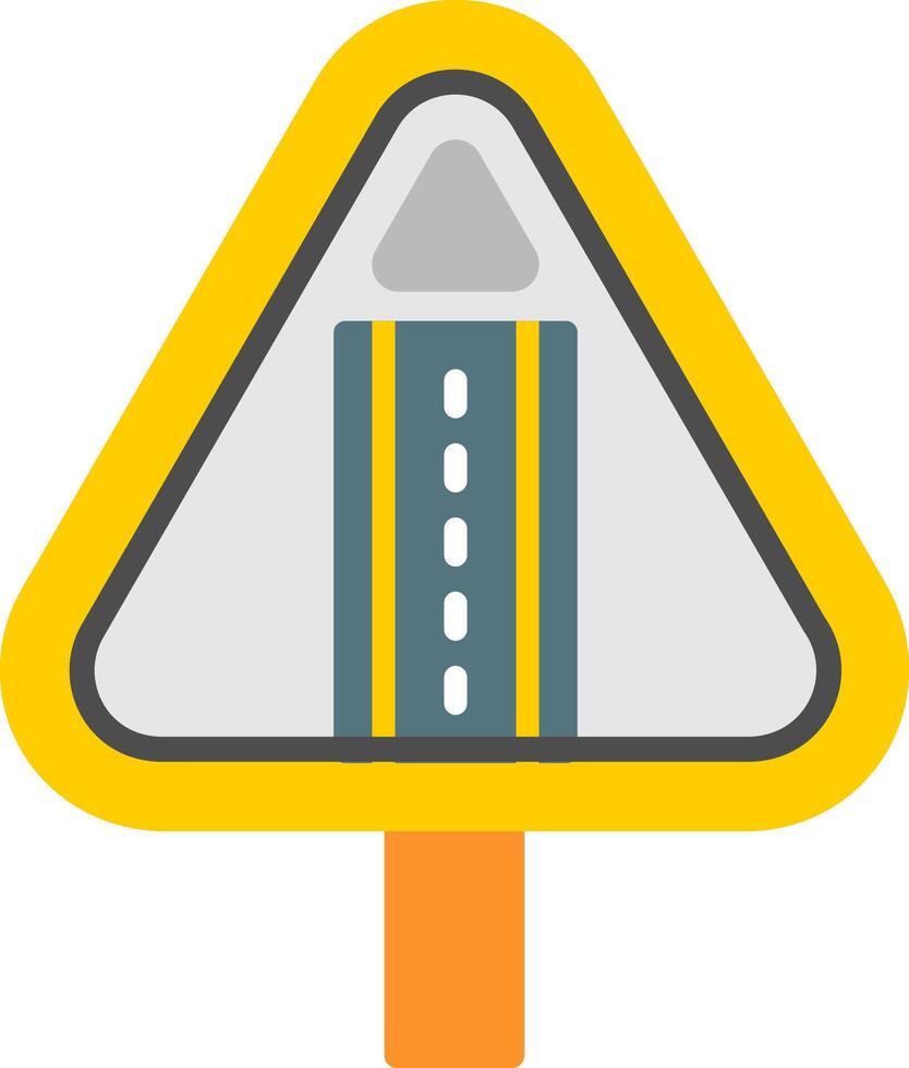 One Way Flat Icon vector