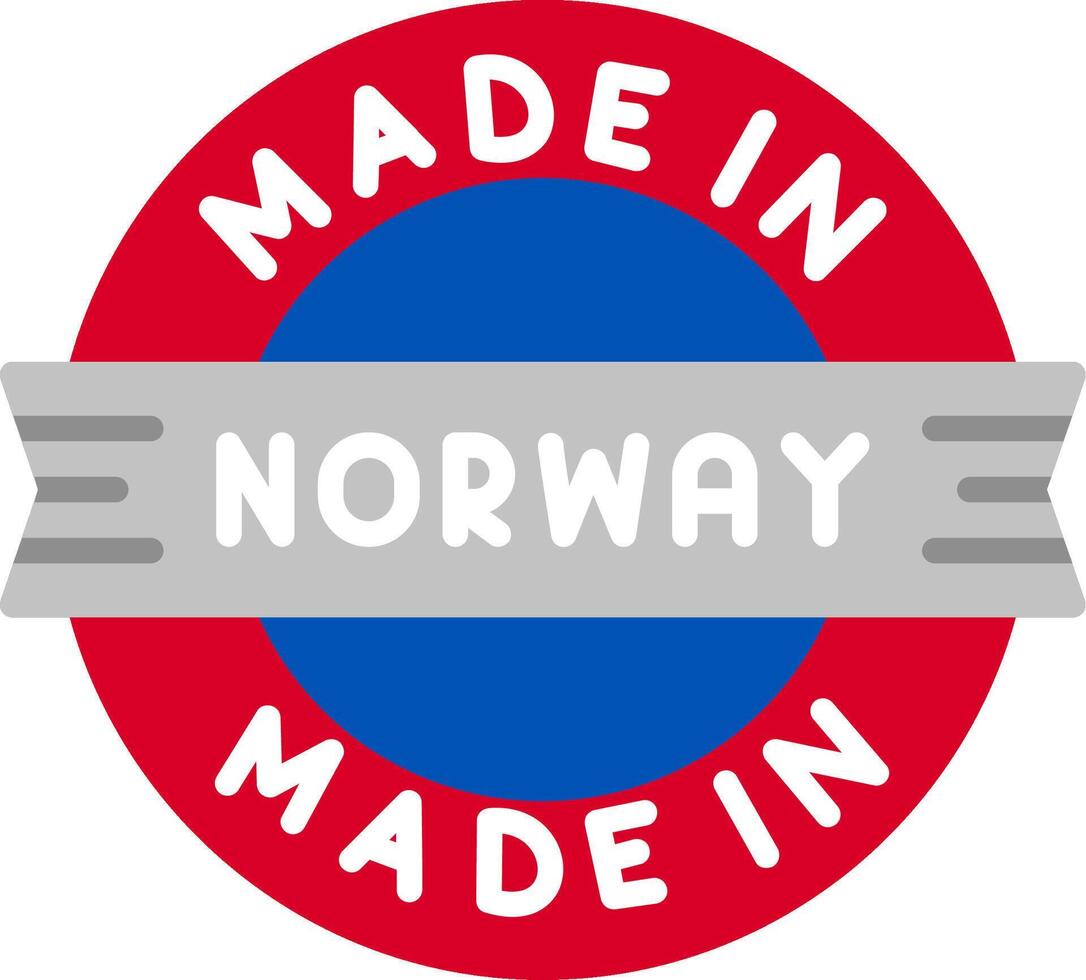 Made In Norway Flat Icon vector
