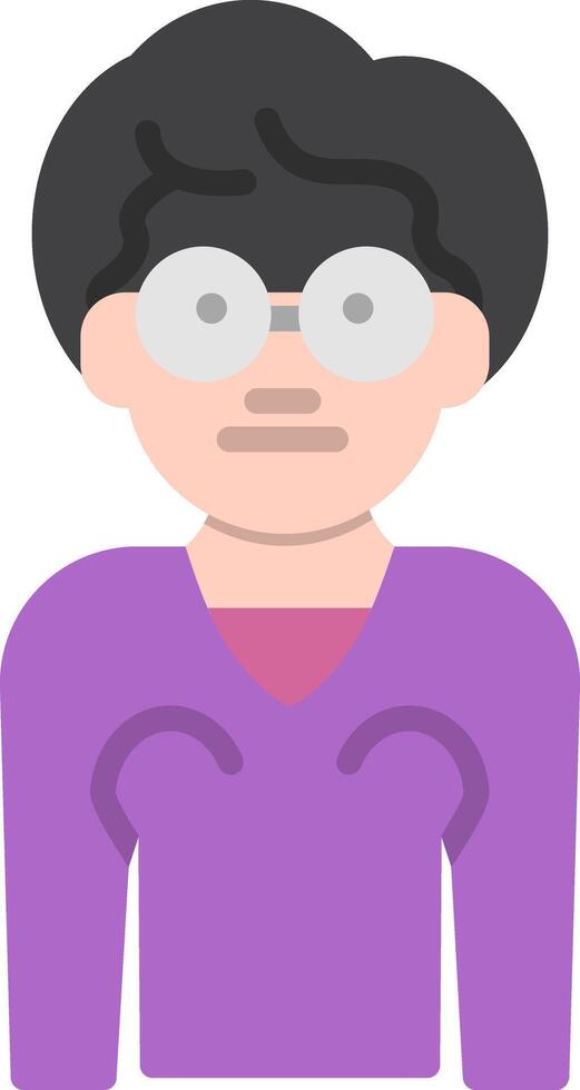 Grandmother Flat Icon vector
