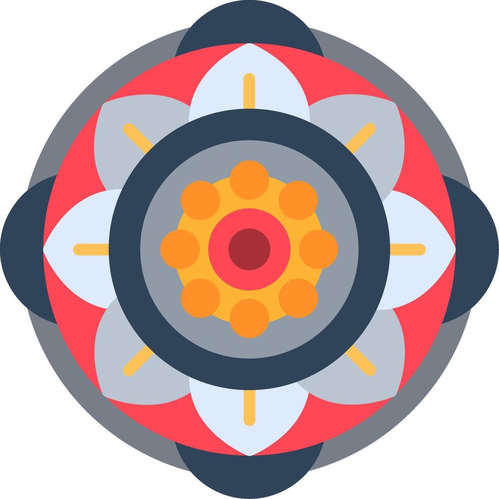 Mandala Flat Icon vector