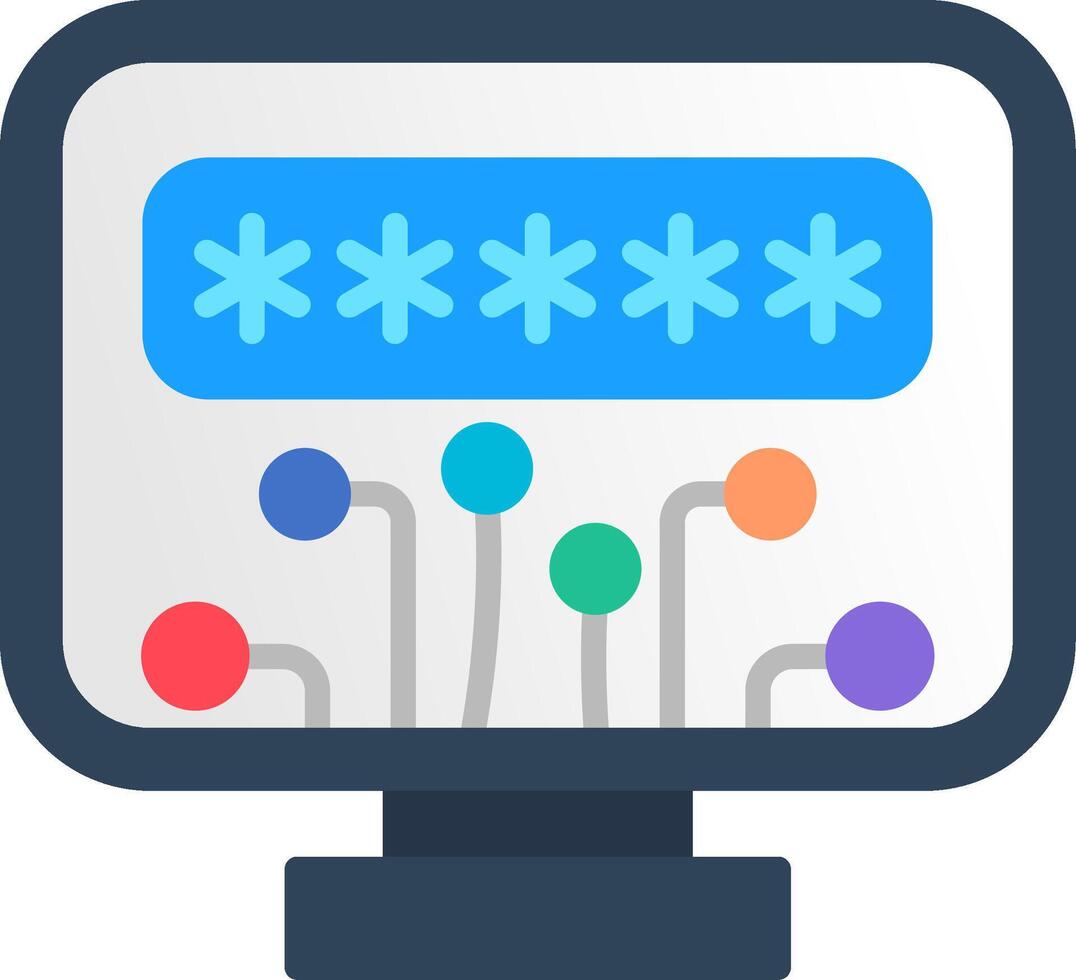 Password Flat Icon vector