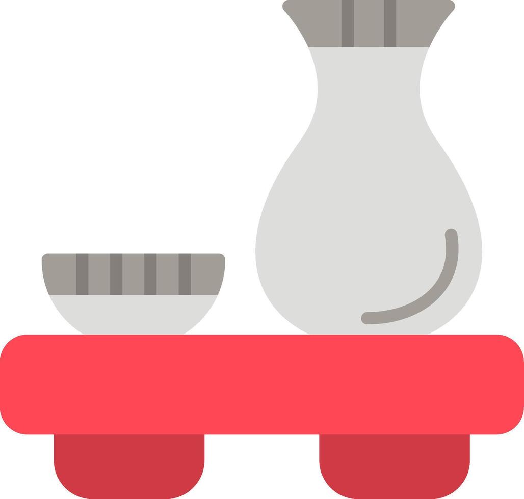 Sake Flat Icon vector