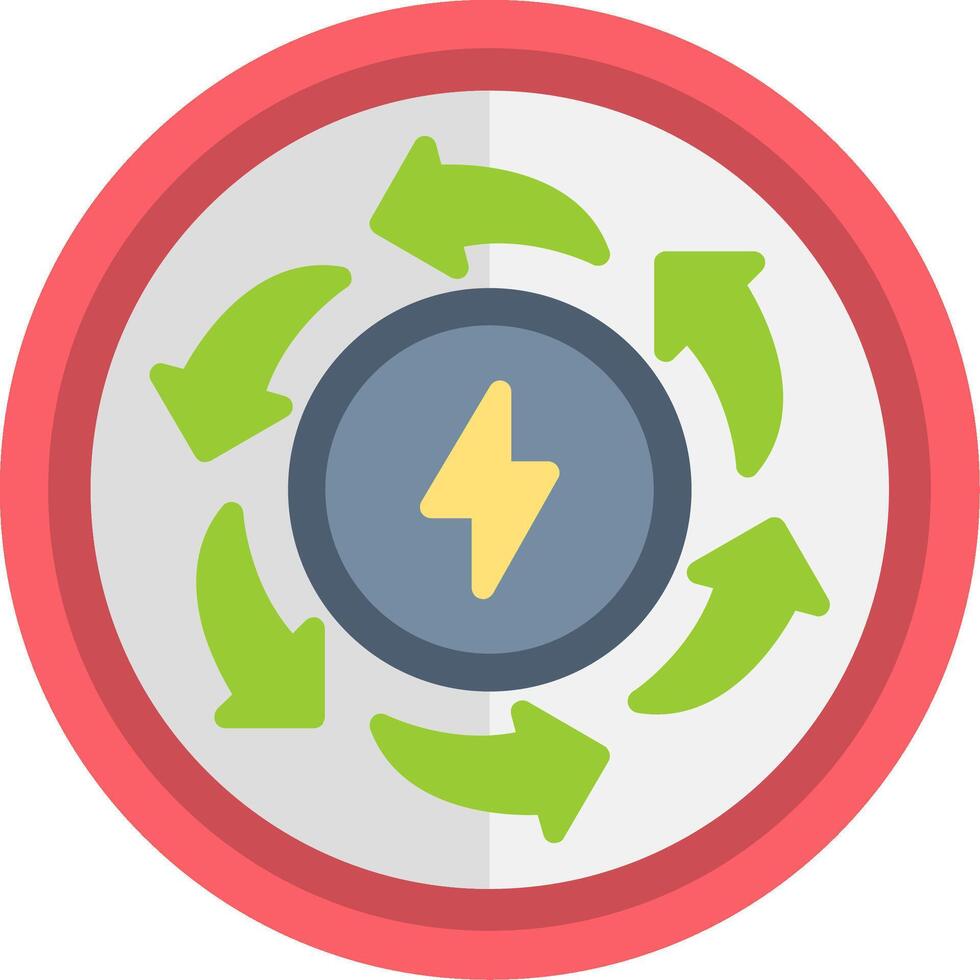 Recycle Energy Flat Icon vector