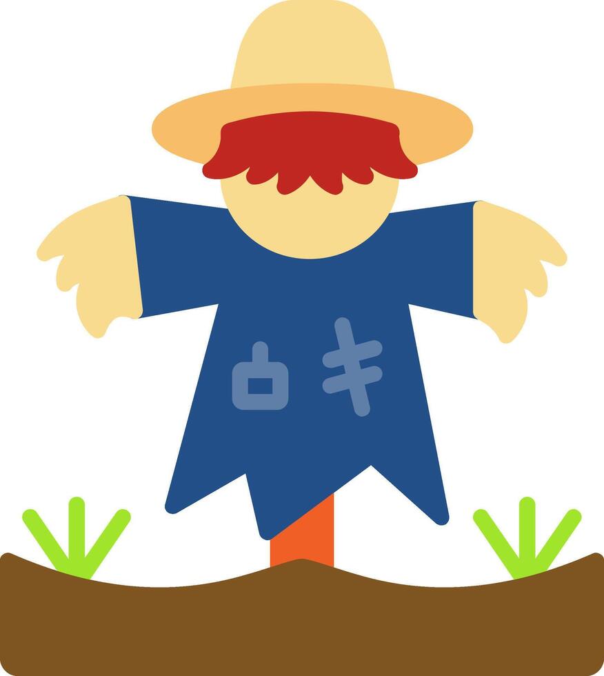 Scarecrow Flat Icon vector