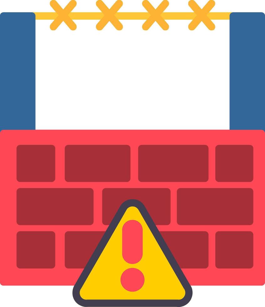 Shield Border Flat Icon vector