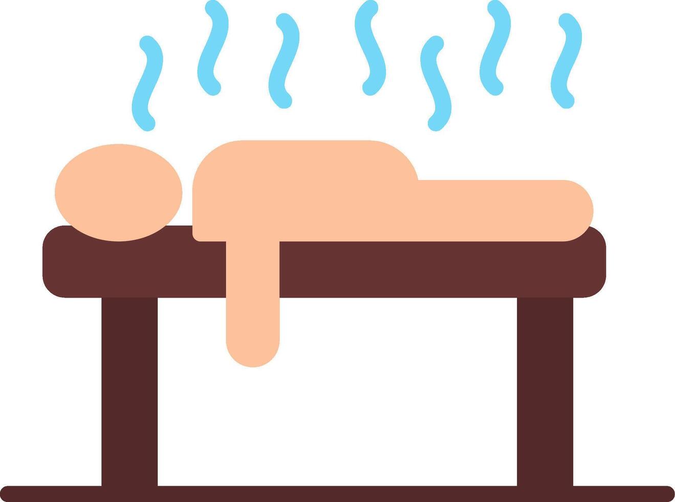 Spa Bed Flat Icon vector