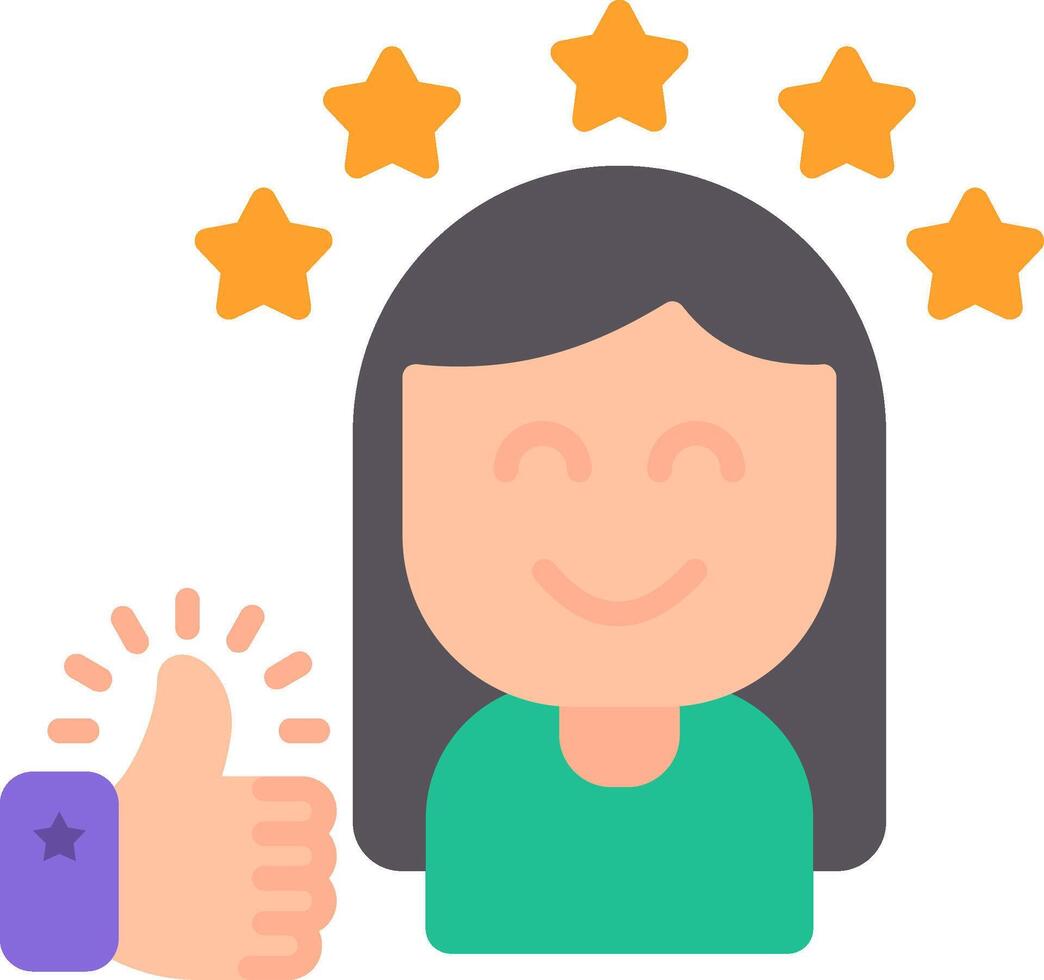 Best Customer Experience Flat Icon vector