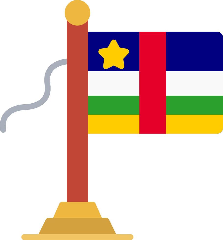 Central Africa Flag Flat Icon vector