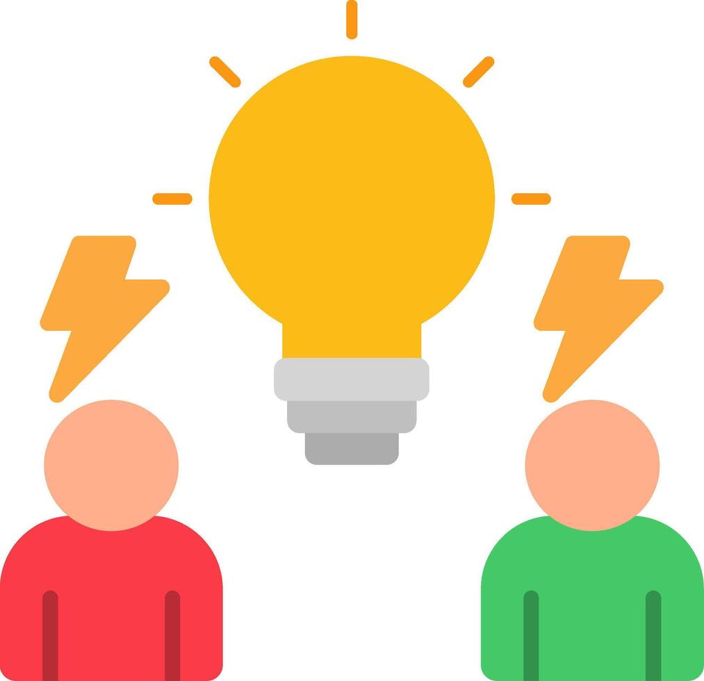 Brainstorm Flat Icon vector