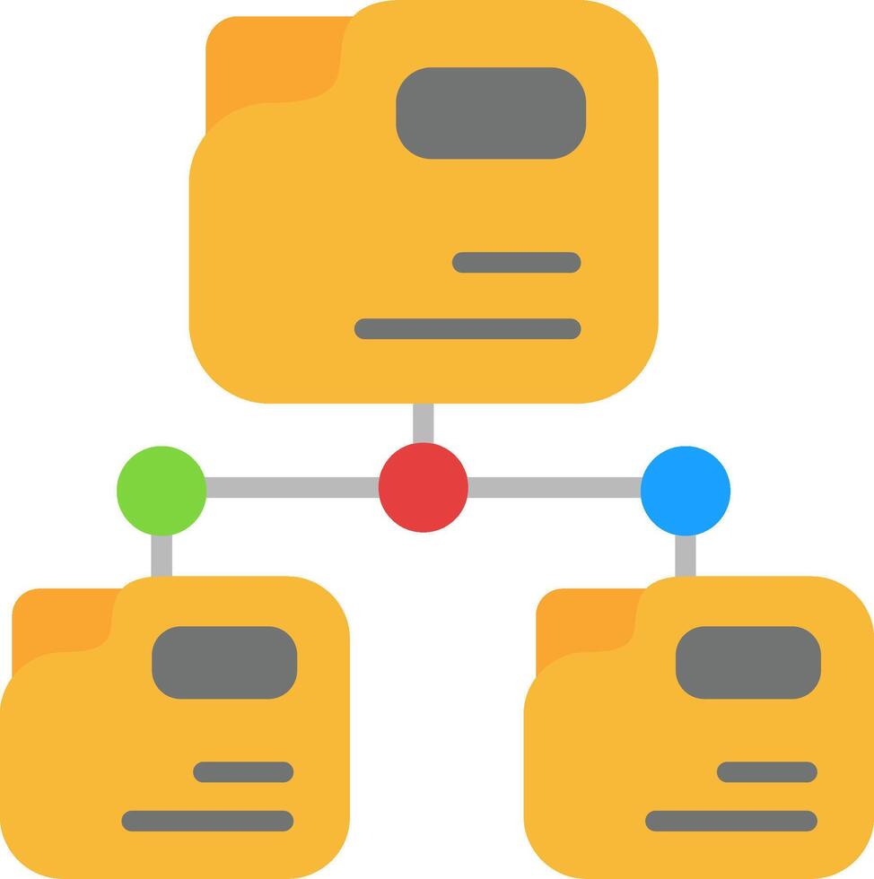 Folder Network Flat Icon vector