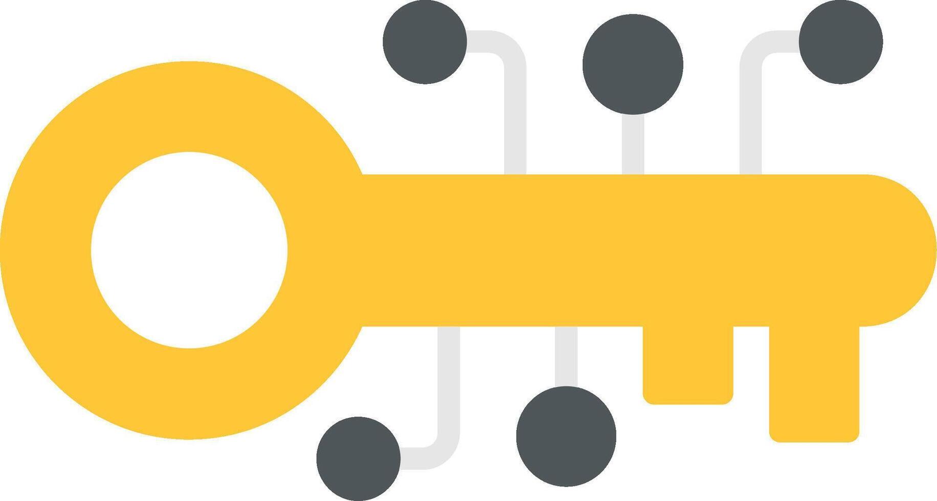 Key Flat Icon vector
