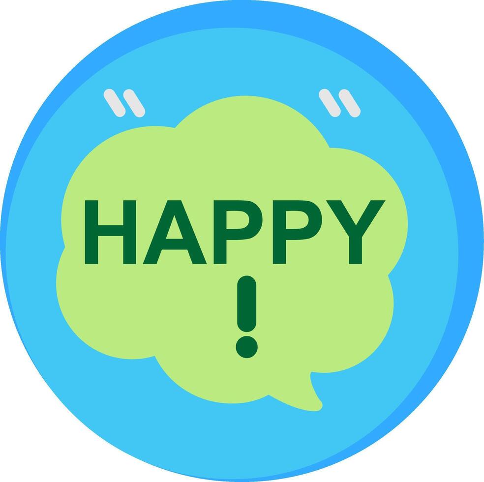 Happy Flat Icon vector