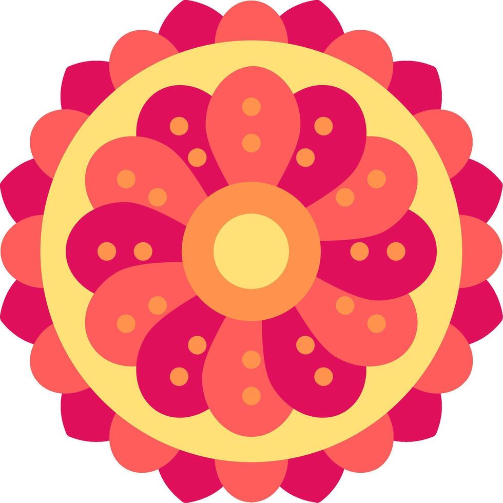 Mandala Flat Icon vector