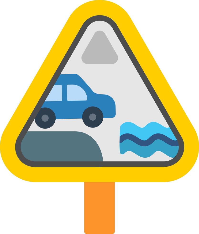 River Flat Icon vector
