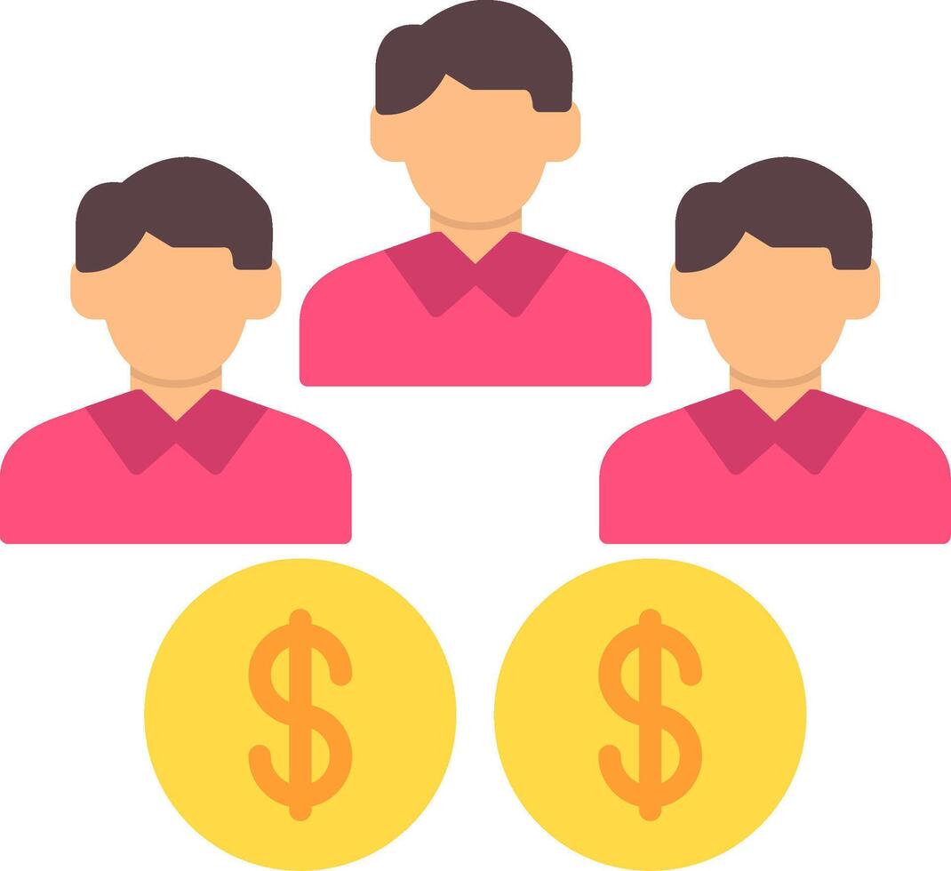 Sales Team Flat Icon vector