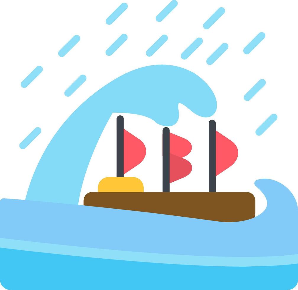 Storm Flat Icon vector