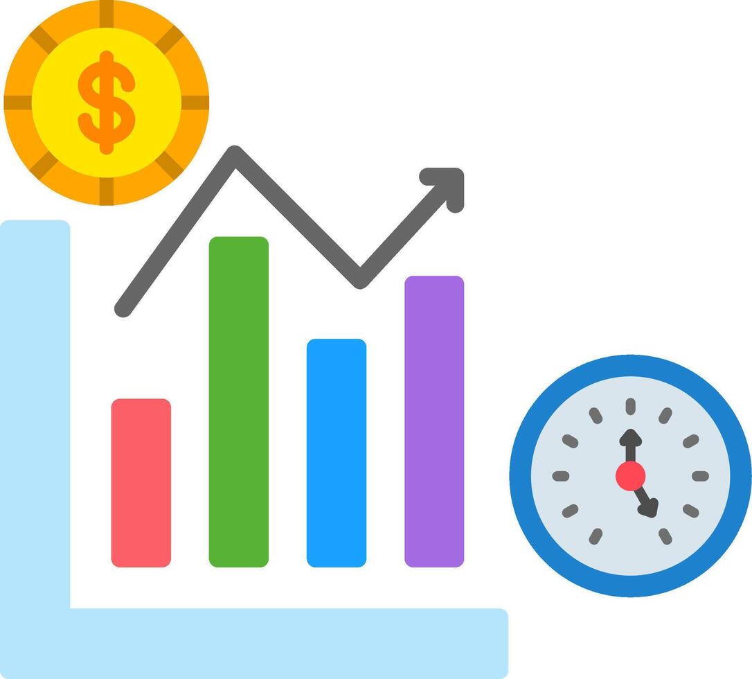 Statistics Flat Icon vector