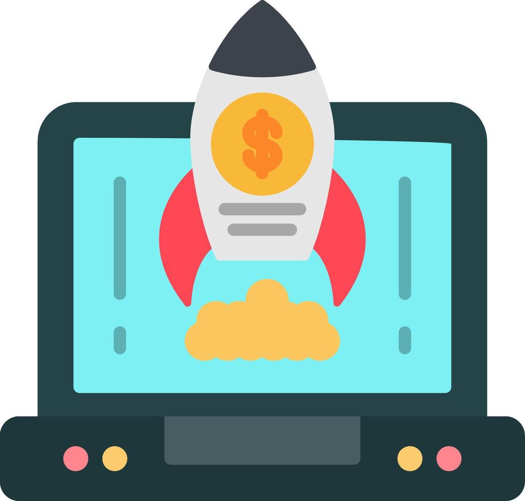 Rocket Flat Icon vector