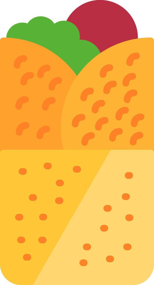 Doner Kebab Flat Icon vector